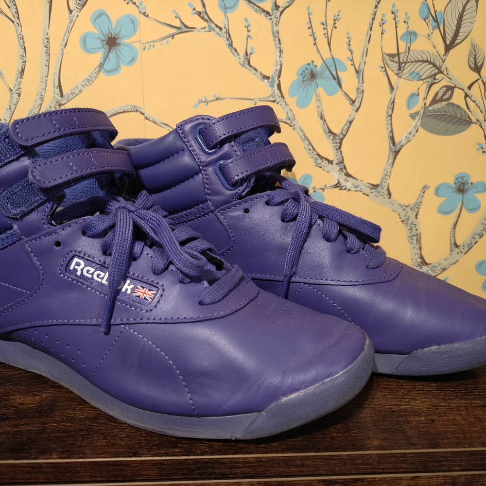 Reebok Purple High-Top Sneakers with Velcro Straps